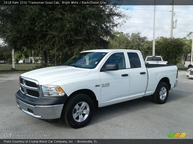 Bright White / Black/Diesel Gray 2018 Ram 1500 Tradesman Quad Cab