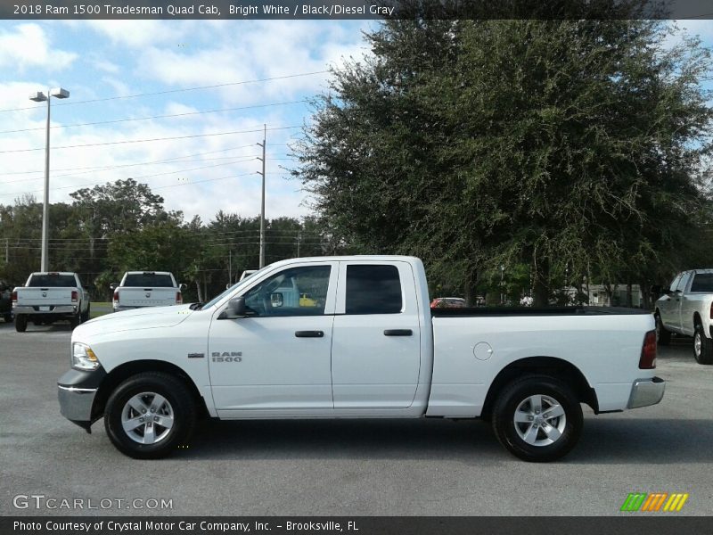 Bright White / Black/Diesel Gray 2018 Ram 1500 Tradesman Quad Cab