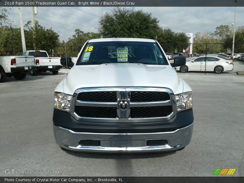 Bright White / Black/Diesel Gray 2018 Ram 1500 Tradesman Quad Cab