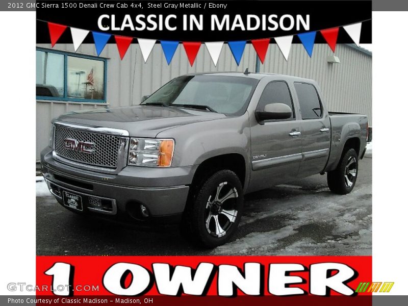 Steel Gray Metallic / Ebony 2012 GMC Sierra 1500 Denali Crew Cab 4x4