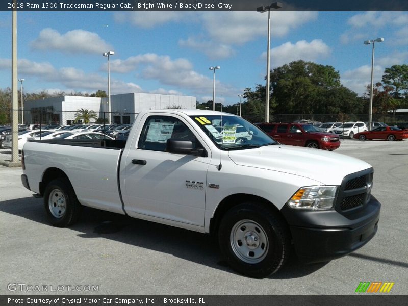 Bright White / Black/Diesel Gray 2018 Ram 1500 Tradesman Regular Cab