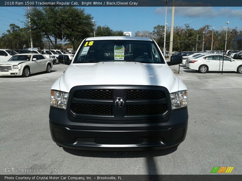 Bright White / Black/Diesel Gray 2018 Ram 1500 Tradesman Regular Cab