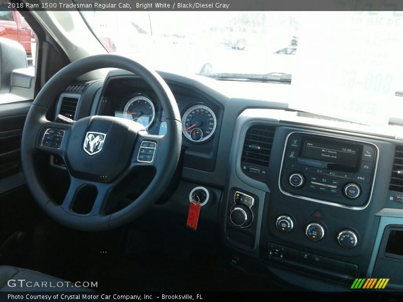 Bright White / Black/Diesel Gray 2018 Ram 1500 Tradesman Regular Cab