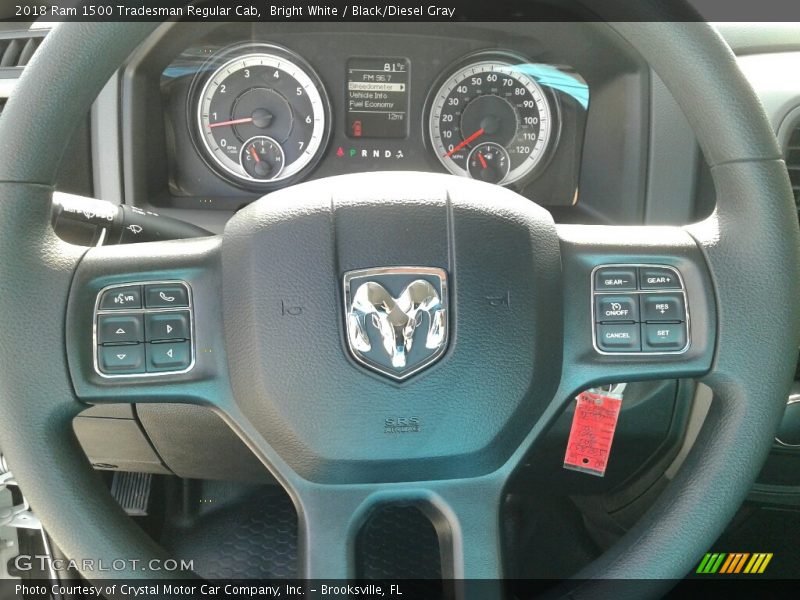 Bright White / Black/Diesel Gray 2018 Ram 1500 Tradesman Regular Cab