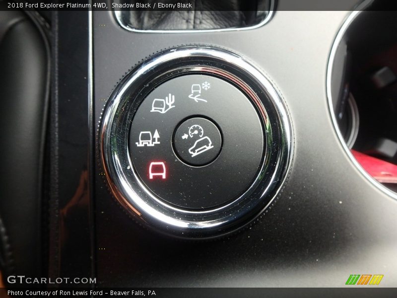 Controls of 2018 Explorer Platinum 4WD