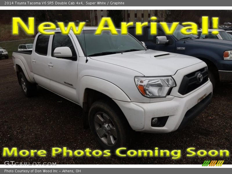 Super White / Graphite 2014 Toyota Tacoma V6 SR5 Double Cab 4x4