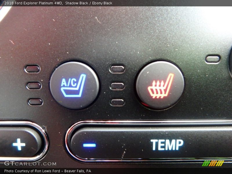 Controls of 2018 Explorer Platinum 4WD