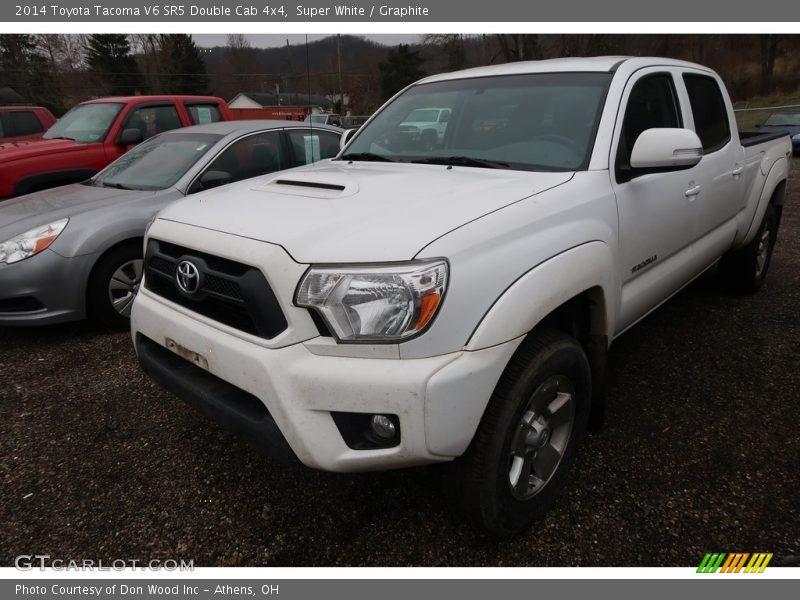 Super White / Graphite 2014 Toyota Tacoma V6 SR5 Double Cab 4x4