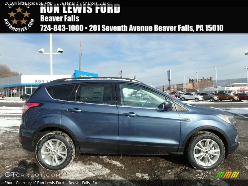Blue Metallic / Charcoal Black 2018 Ford Escape SE 4WD