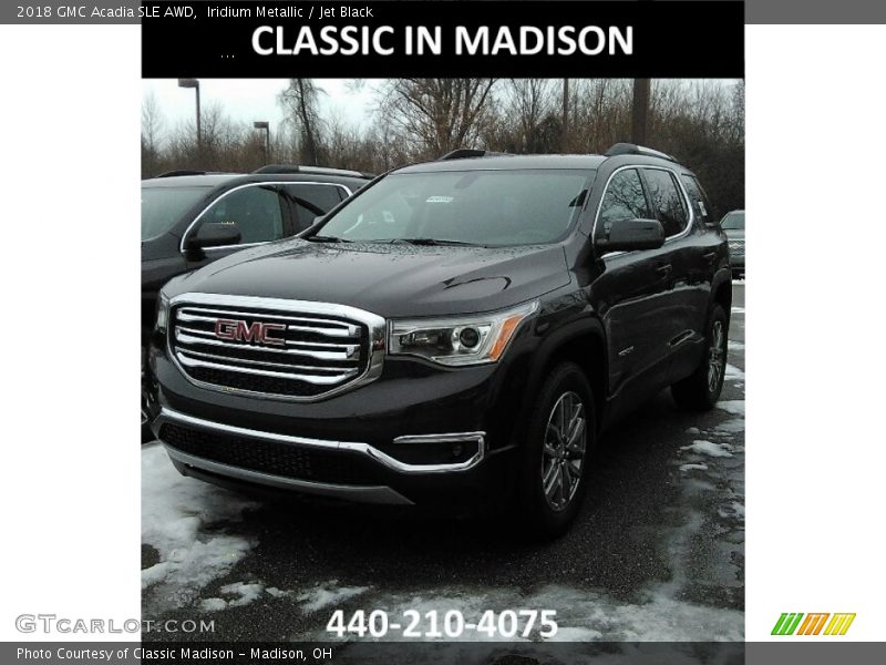 Iridium Metallic / Jet Black 2018 GMC Acadia SLE AWD