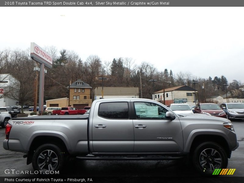 Silver Sky Metallic / Graphite w/Gun Metal 2018 Toyota Tacoma TRD Sport Double Cab 4x4