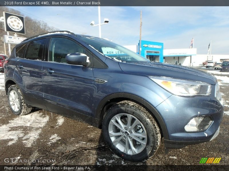 Blue Metallic / Charcoal Black 2018 Ford Escape SE 4WD
