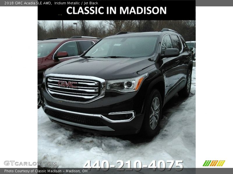 Iridium Metallic / Jet Black 2018 GMC Acadia SLE AWD