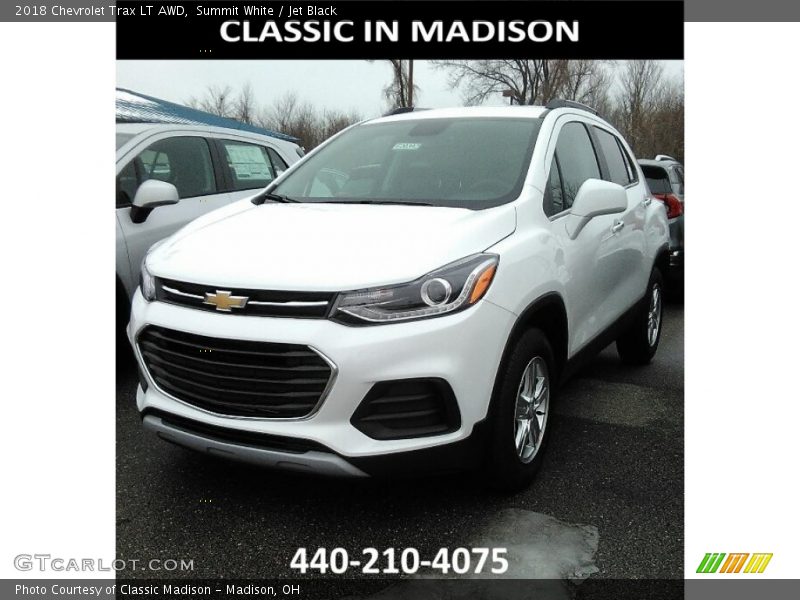 Summit White / Jet Black 2018 Chevrolet Trax LT AWD