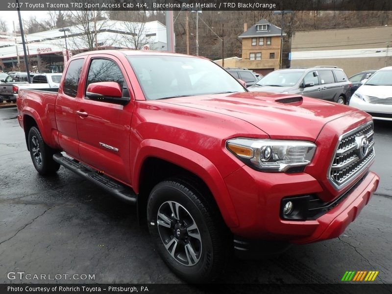 Barcelona Red Metallic / TRD Black/Orange 2017 Toyota Tacoma TRD Sport Access Cab 4x4