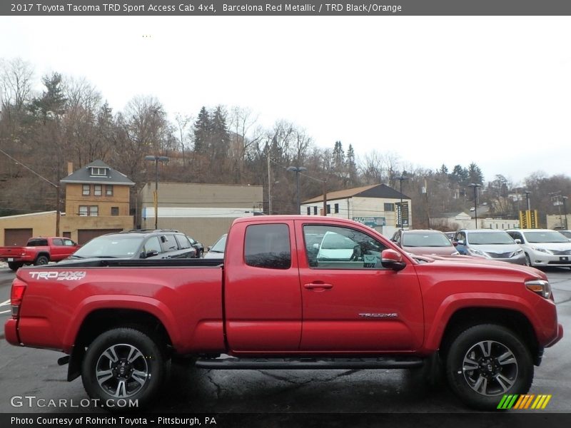 Barcelona Red Metallic / TRD Black/Orange 2017 Toyota Tacoma TRD Sport Access Cab 4x4