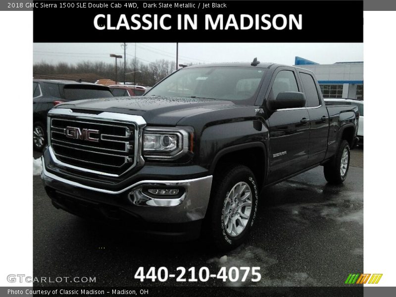 Dark Slate Metallic / Jet Black 2018 GMC Sierra 1500 SLE Double Cab 4WD