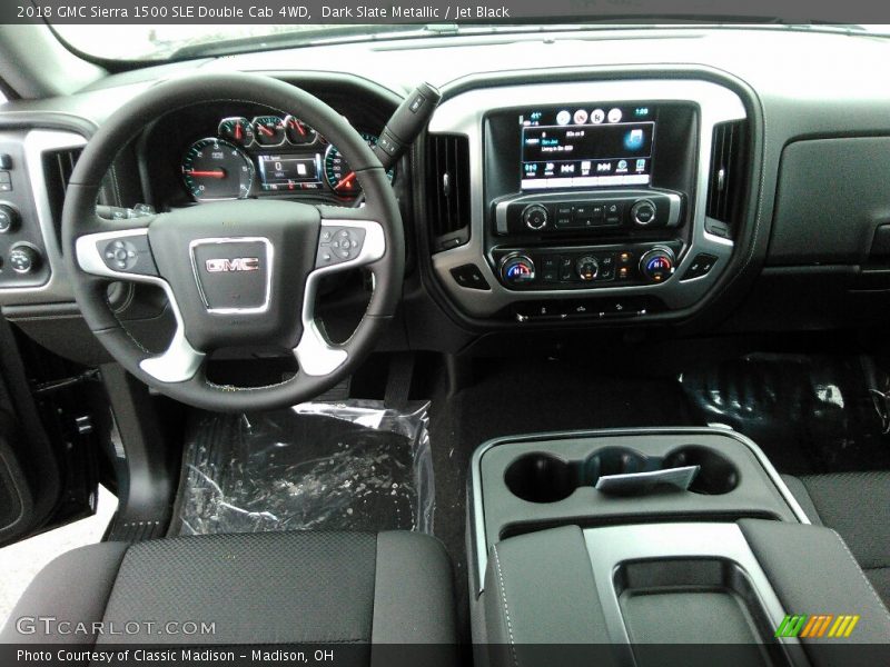 Dark Slate Metallic / Jet Black 2018 GMC Sierra 1500 SLE Double Cab 4WD