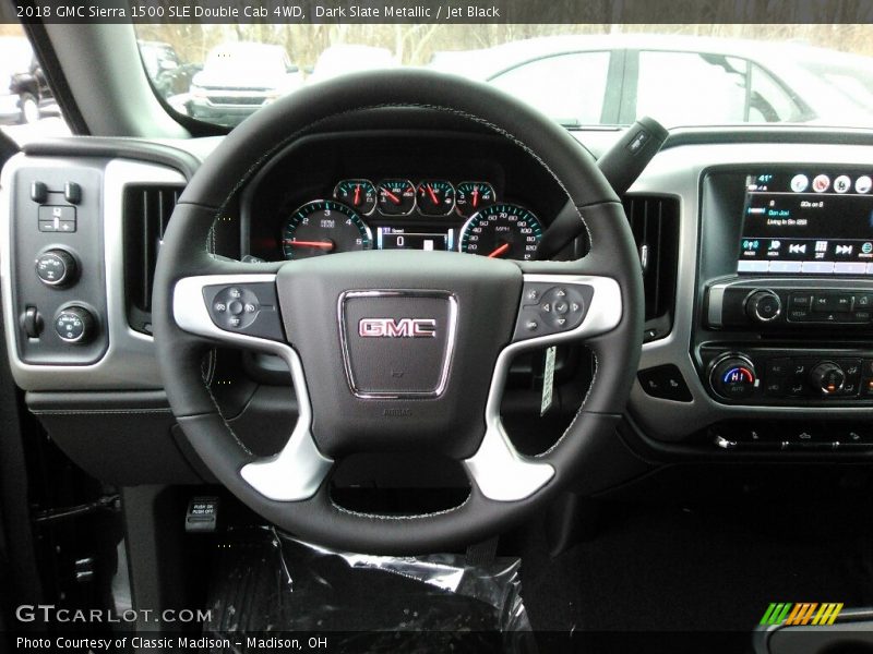 Dark Slate Metallic / Jet Black 2018 GMC Sierra 1500 SLE Double Cab 4WD