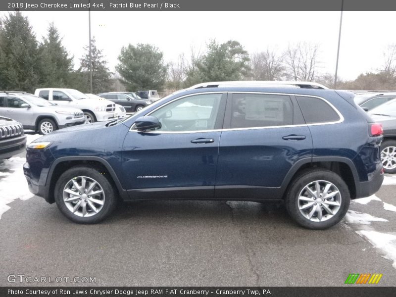 Patriot Blue Pearl / Black 2018 Jeep Cherokee Limited 4x4