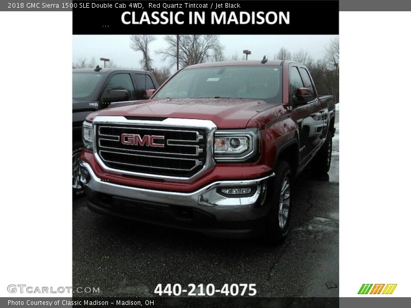 Red Quartz Tintcoat / Jet Black 2018 GMC Sierra 1500 SLE Double Cab 4WD