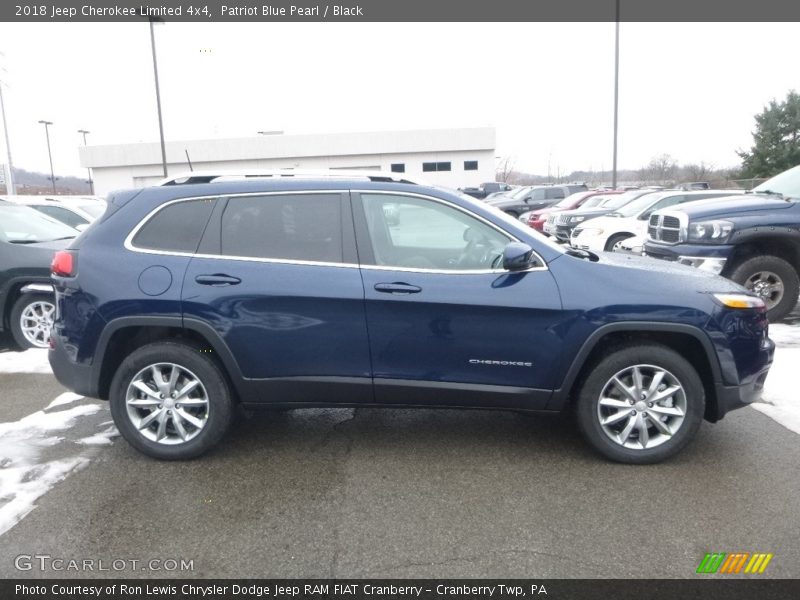 Patriot Blue Pearl / Black 2018 Jeep Cherokee Limited 4x4