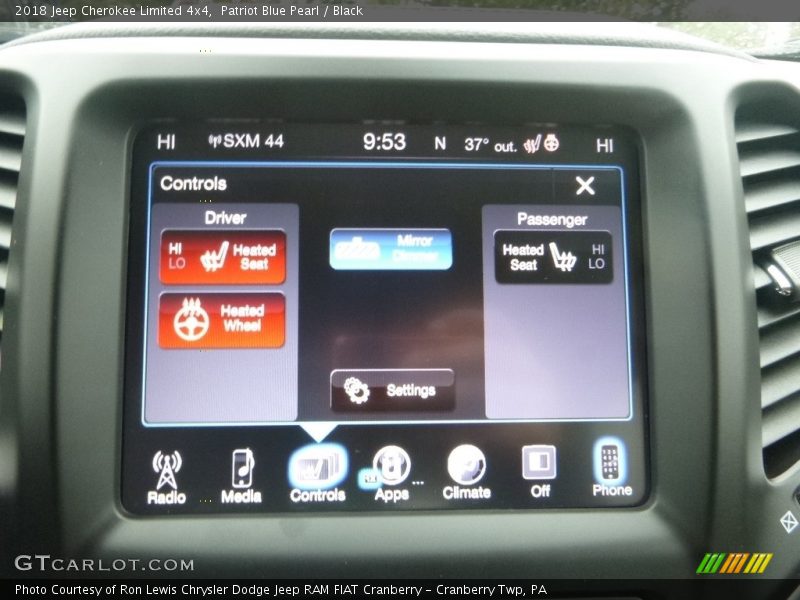 Patriot Blue Pearl / Black 2018 Jeep Cherokee Limited 4x4