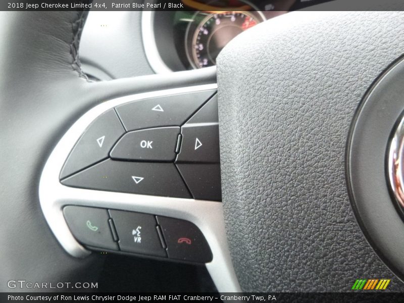 Patriot Blue Pearl / Black 2018 Jeep Cherokee Limited 4x4