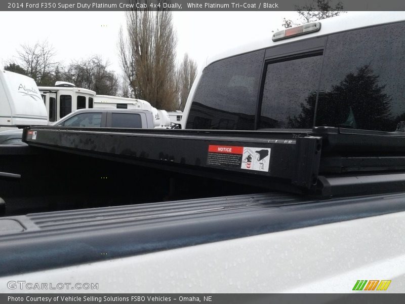 White Platinum Tri-Coat / Black 2014 Ford F350 Super Duty Platinum Crew Cab 4x4 Dually