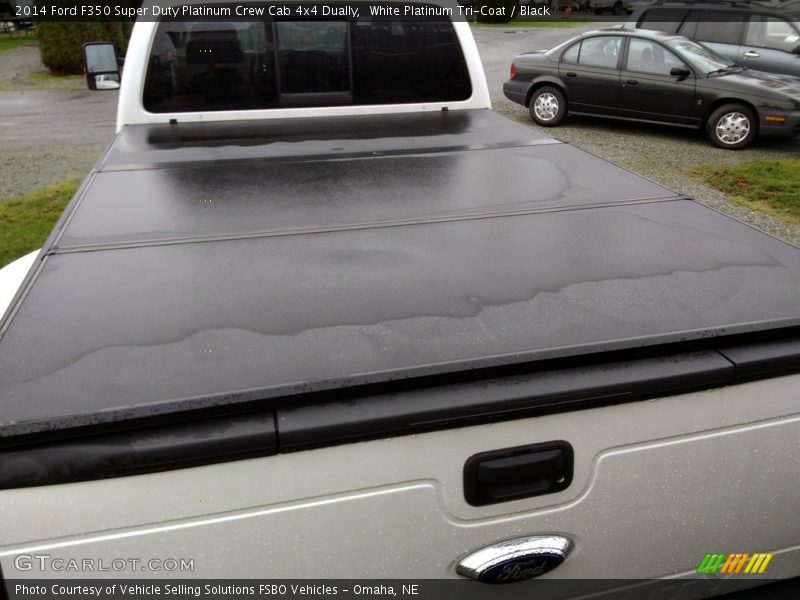 White Platinum Tri-Coat / Black 2014 Ford F350 Super Duty Platinum Crew Cab 4x4 Dually