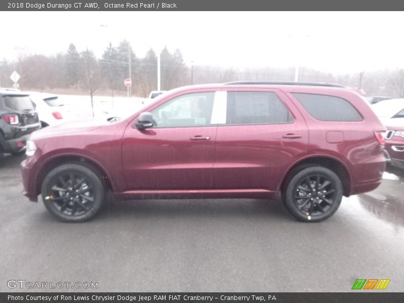 Octane Red Pearl / Black 2018 Dodge Durango GT AWD