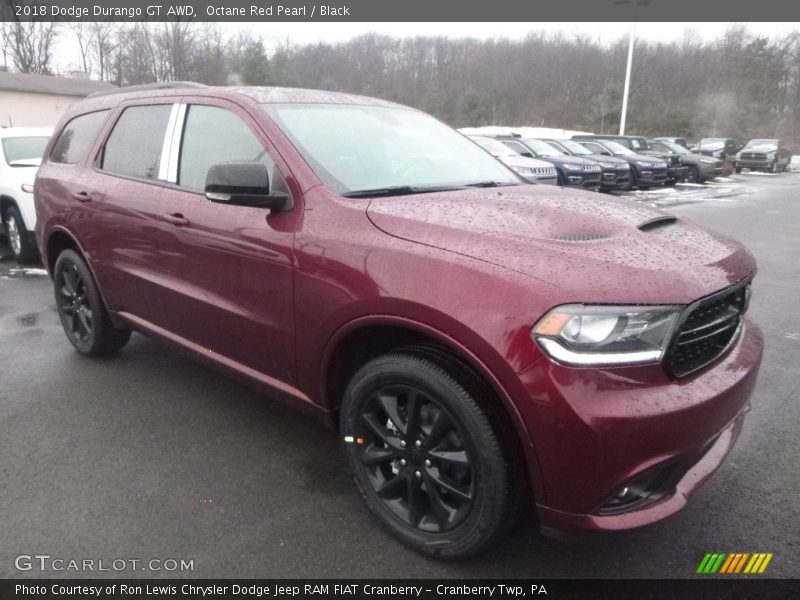 Octane Red Pearl / Black 2018 Dodge Durango GT AWD