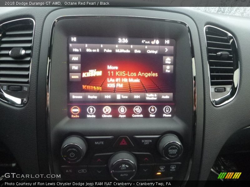 Octane Red Pearl / Black 2018 Dodge Durango GT AWD