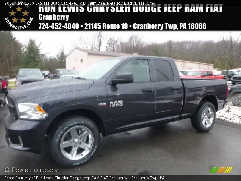 Maximum Steel Metallic / Black/Diesel Gray 2018 Ram 1500 Express Quad Cab 4x4