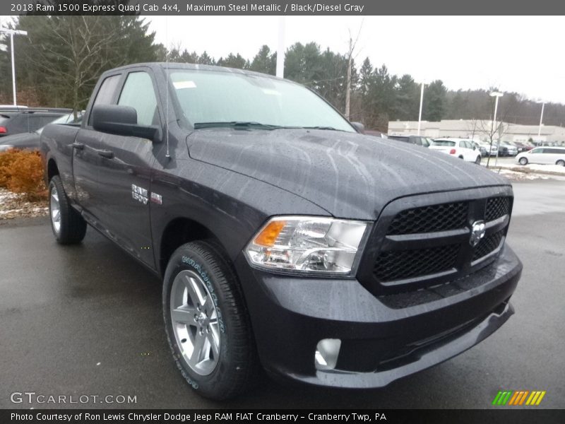 Maximum Steel Metallic / Black/Diesel Gray 2018 Ram 1500 Express Quad Cab 4x4