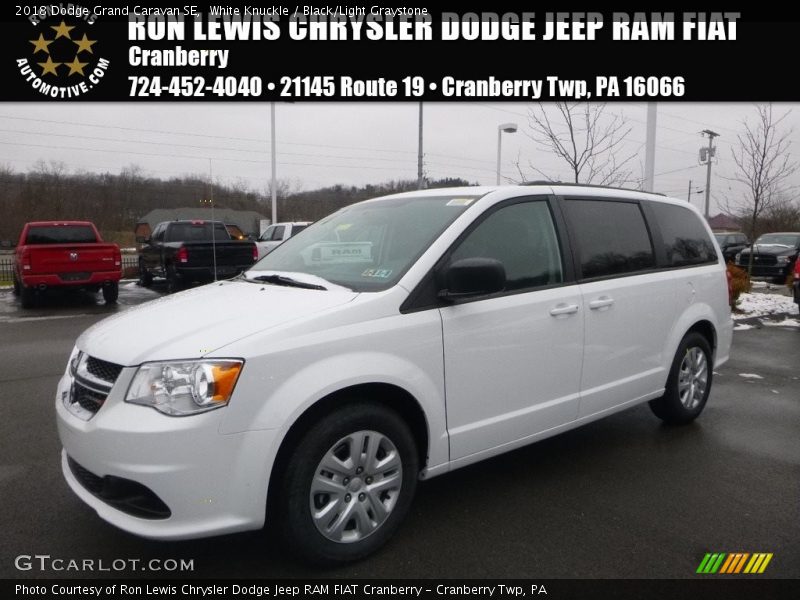 White Knuckle / Black/Light Graystone 2018 Dodge Grand Caravan SE