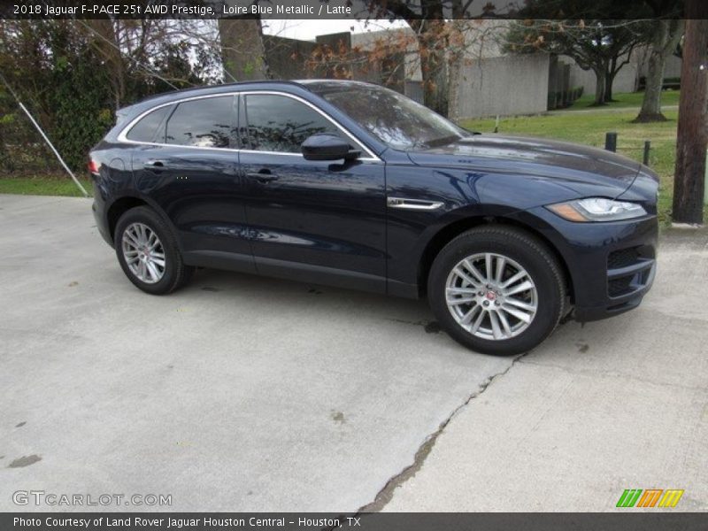 Loire Blue Metallic / Latte 2018 Jaguar F-PACE 25t AWD Prestige