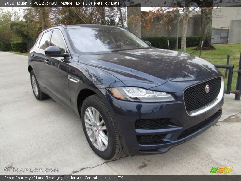 Loire Blue Metallic / Latte 2018 Jaguar F-PACE 25t AWD Prestige