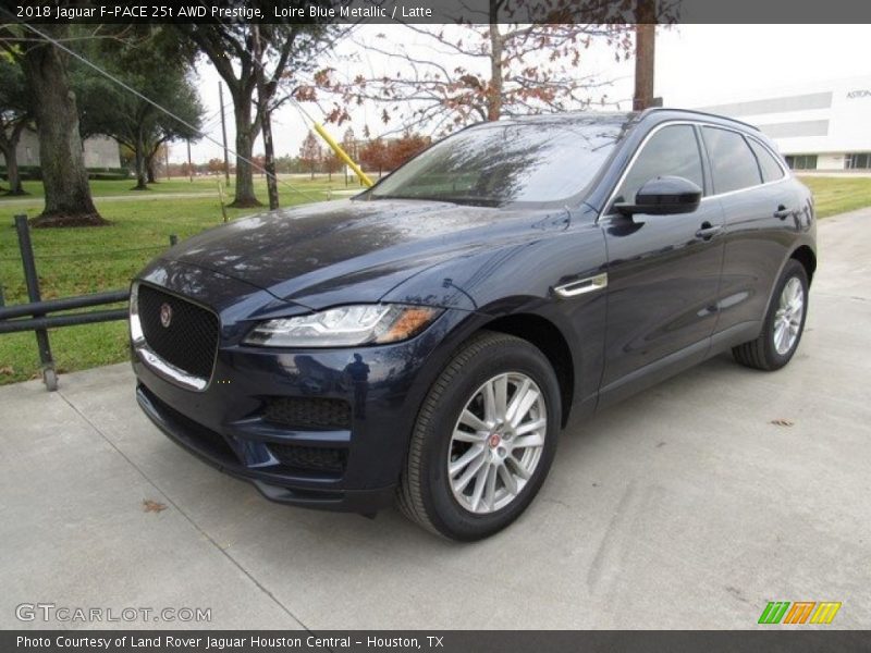 Loire Blue Metallic / Latte 2018 Jaguar F-PACE 25t AWD Prestige