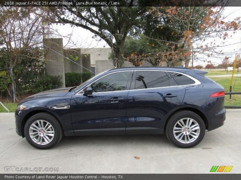 Loire Blue Metallic / Latte 2018 Jaguar F-PACE 25t AWD Prestige