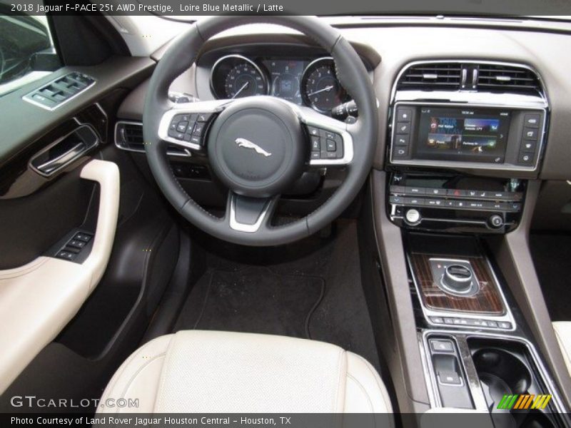 Loire Blue Metallic / Latte 2018 Jaguar F-PACE 25t AWD Prestige