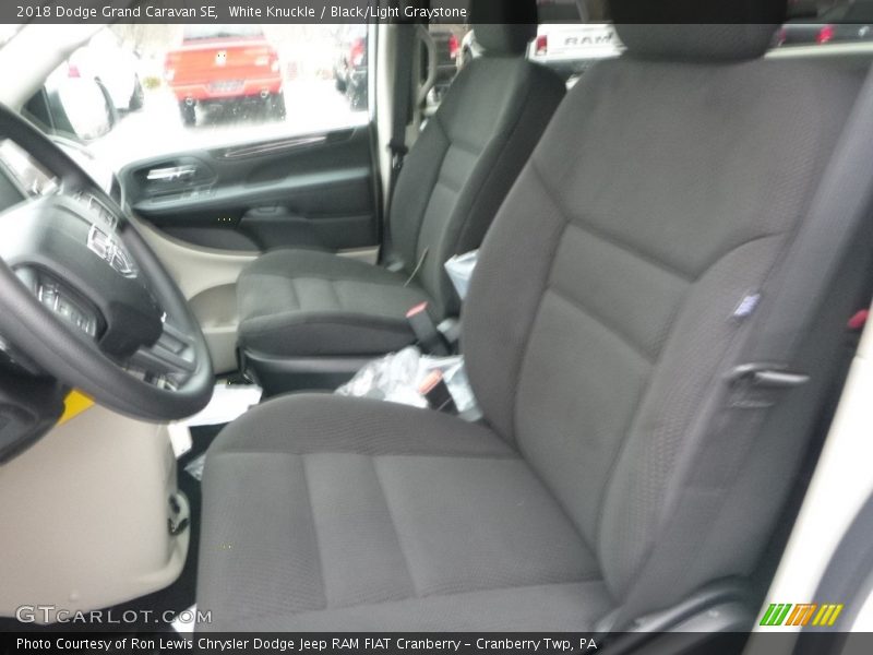 White Knuckle / Black/Light Graystone 2018 Dodge Grand Caravan SE