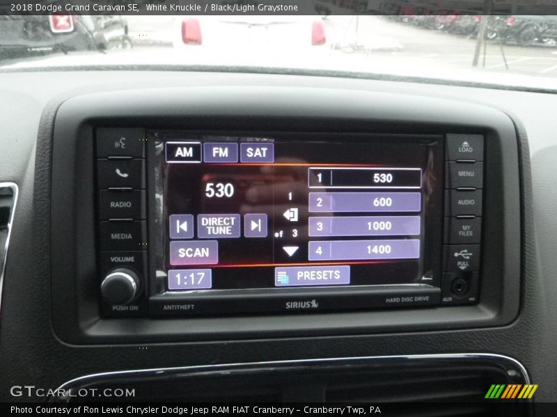 White Knuckle / Black/Light Graystone 2018 Dodge Grand Caravan SE