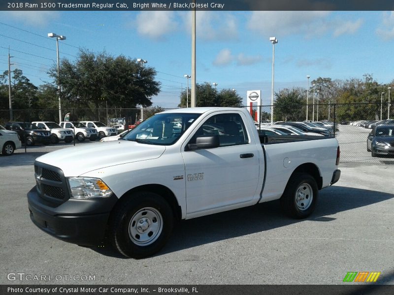 Bright White / Black/Diesel Gray 2018 Ram 1500 Tradesman Regular Cab