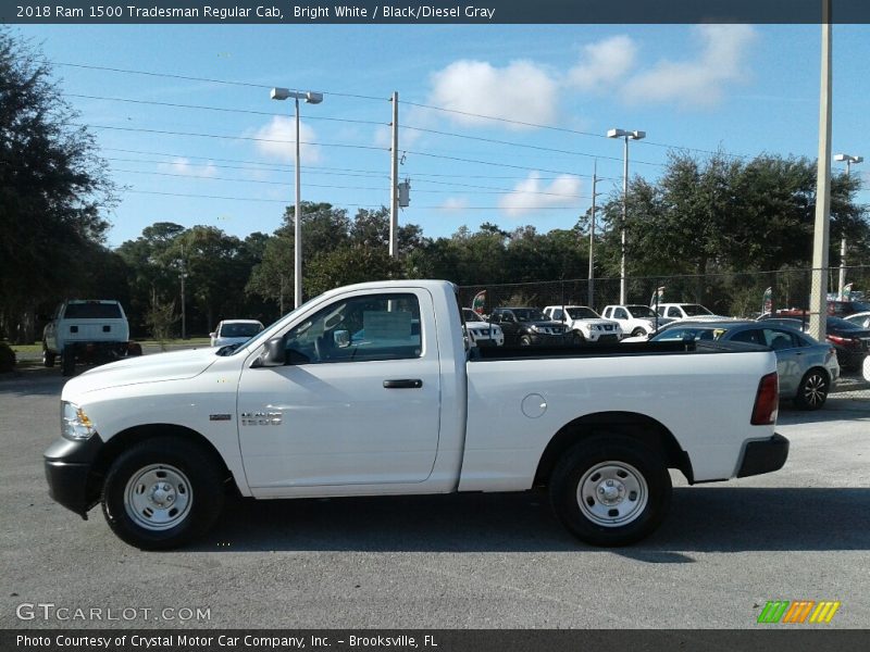 Bright White / Black/Diesel Gray 2018 Ram 1500 Tradesman Regular Cab