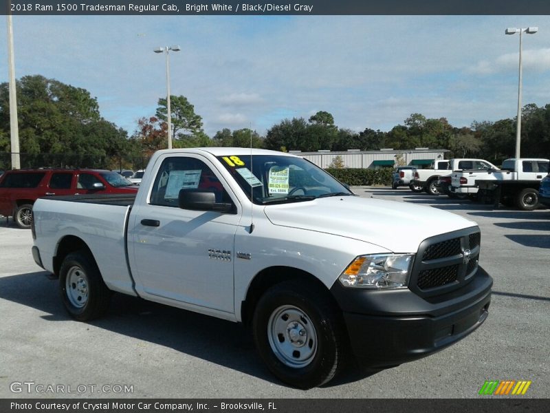 Bright White / Black/Diesel Gray 2018 Ram 1500 Tradesman Regular Cab
