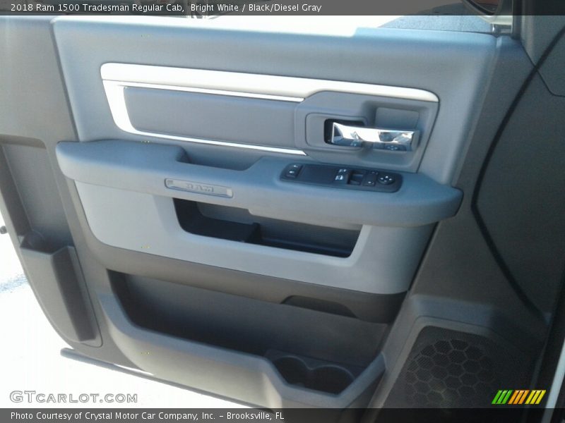 Bright White / Black/Diesel Gray 2018 Ram 1500 Tradesman Regular Cab