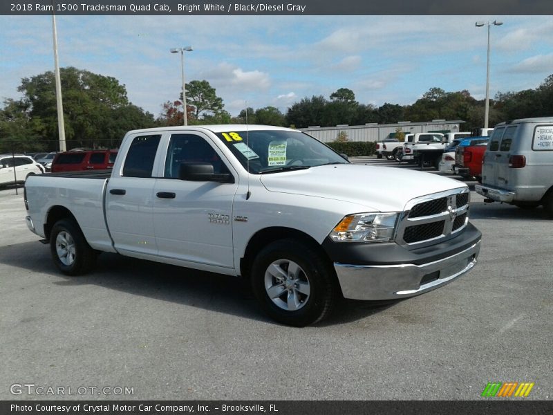 Bright White / Black/Diesel Gray 2018 Ram 1500 Tradesman Quad Cab