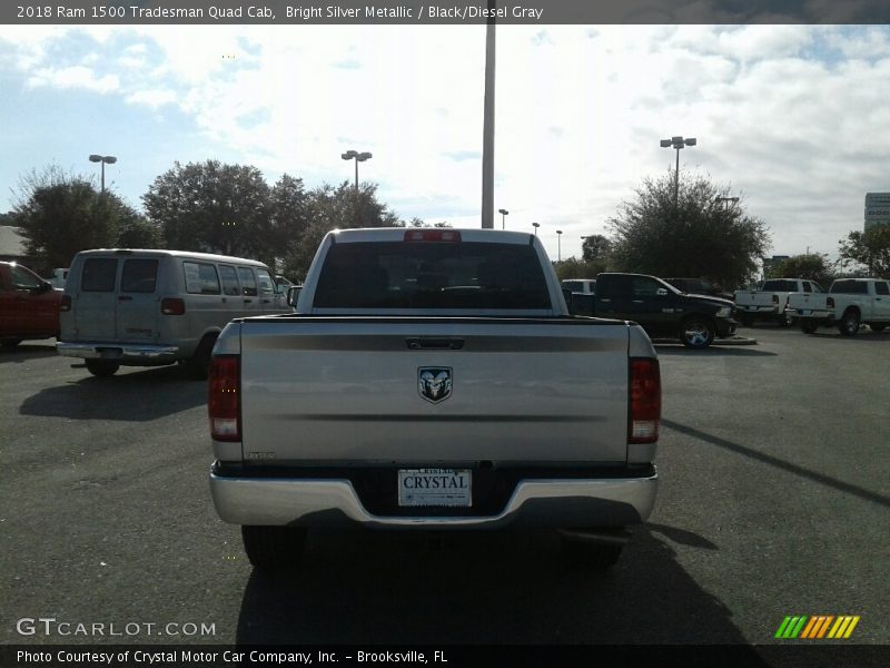 Bright Silver Metallic / Black/Diesel Gray 2018 Ram 1500 Tradesman Quad Cab