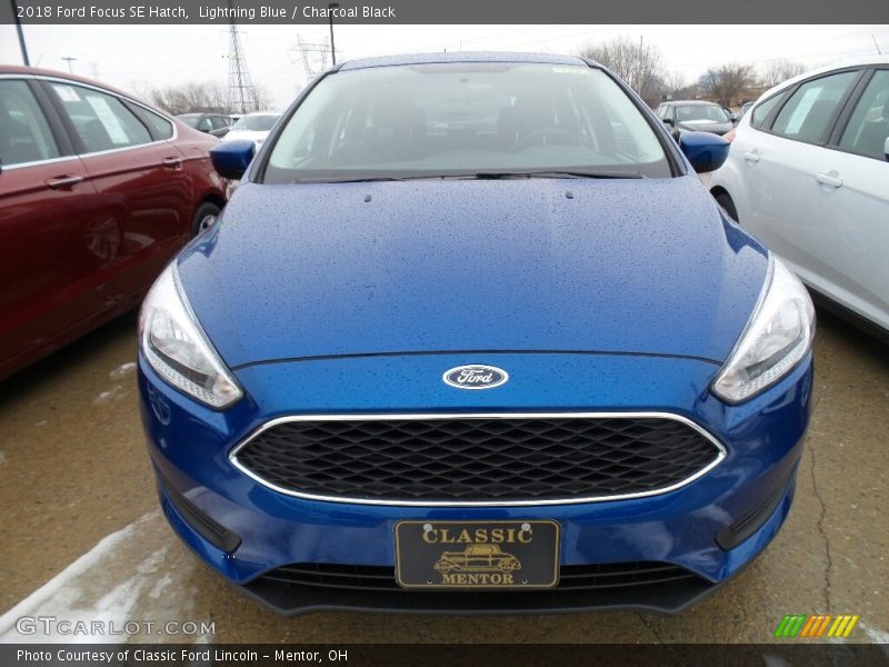 Lightning Blue / Charcoal Black 2018 Ford Focus SE Hatch